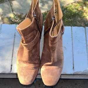 Lucky Brand Brown Suede Ankle Boots